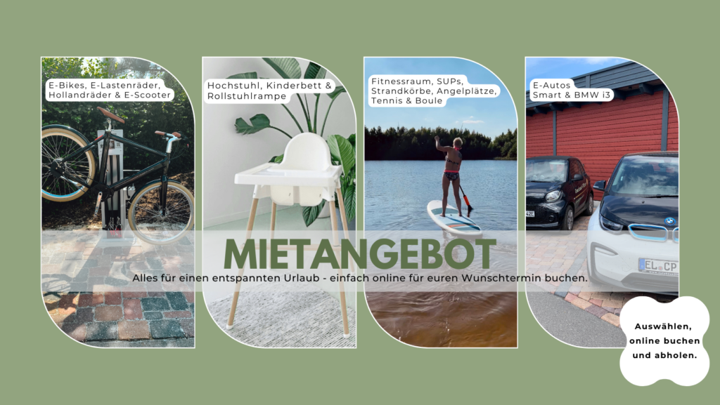 Fahrräder, Autos und mehr für den Aufenthalt buchen